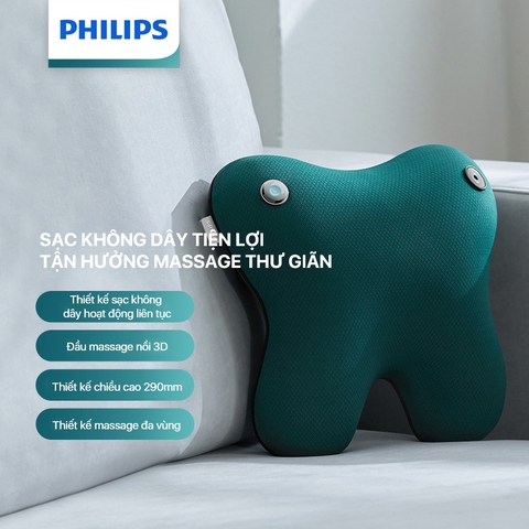 Máy Massage Lưng PHILIPS 3111-thiết kế sạc không dây hoạt động liên tục,thiết kế chiều cao 290mm