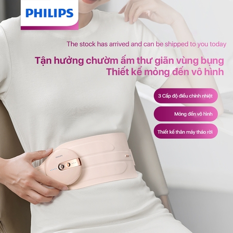 Máy Chườm Ấm Vùng Bụng PHILIPS 4325-Tận hưởng chườm ấm thư giãn vùng bụng,Thiết kế mỏng đến vô hình