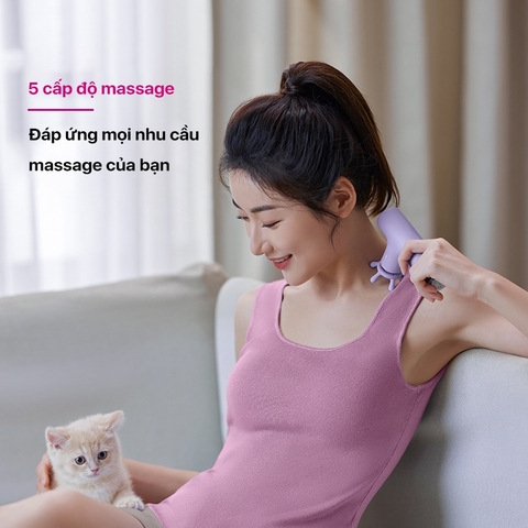 Máy Massage Cầm Tay PHILIPS 7311-kiểu dáng tinh tế sang trọng,thiết kế nhỏ gọn,5 cấp độ massage x biên độ sâu 6mm