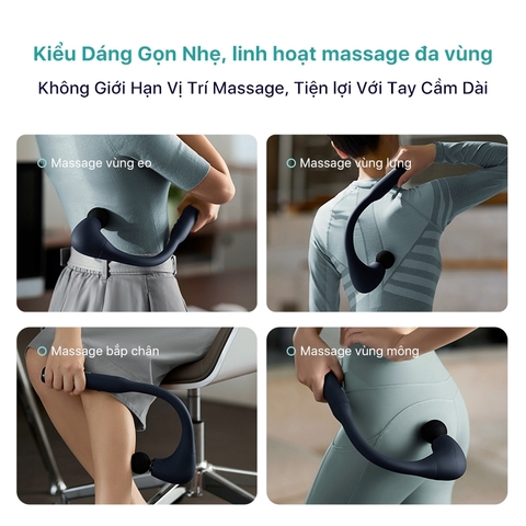 Máy Massage Cầm Tay PHILIPS 7331-thiết kế vòng cung hình dạng số 7,tay cầm chống sốc