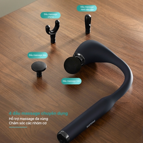 Máy Massage Cầm Tay PHILIPS 7331-thiết kế vòng cung hình dạng số 7,tay cầm chống sốc