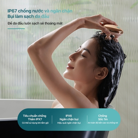 Máy Massage Da Đầu Đa Năng PHILIPS 1301-massage làm sạch,tiện lợi massage khô và ướt