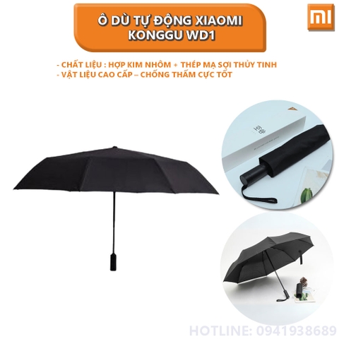 Ô dù tự động Xiaomi Konggu WD1 chống tia UV, đường kính 102cm