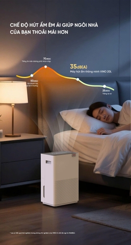 Máy hút ẩm Vino 20L Intelligent Dehumidifier