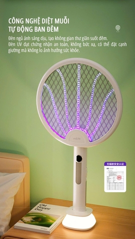 Vợt muỗi kiêm đèn bắt muỗi kèm đèn ngủ Milife B1