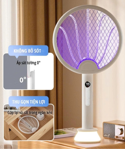 Vợt muỗi kiêm đèn bắt muỗi kèm đèn ngủ Milife B1