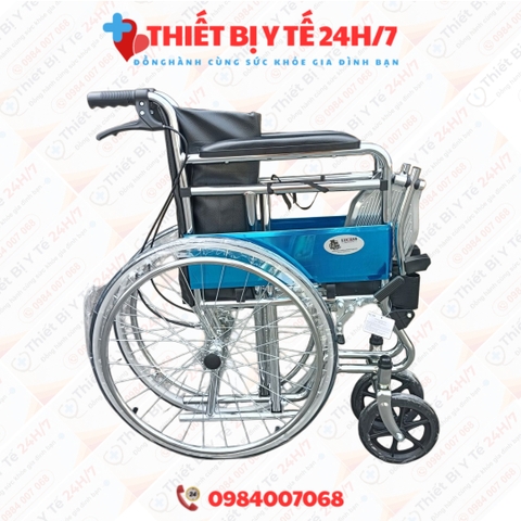 Xe Lăn Có Bô Vệ Sinh Chân Gấp Có Phanh Tay Lucass X-89