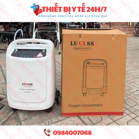 Máy tạo oxy 2 in 1 Lucass SZ-6DW + xông khí dung TẶNG KÈM MÁY ĐO SPO2
