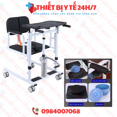 Ghế Nâng Chuyển Bệnh Nhân Có Đệm Ngồi Và Bàn Ăn XC-02