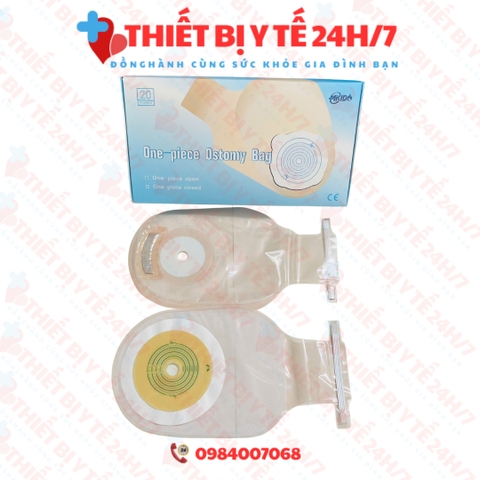 [HÀNG CHUẨN] Túi hậu môn nhân tạo loại trong 1 mảnh có than hoạt tính khử mùi 4009L khóa kẹp liền túi thông minh