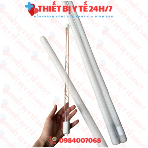 BÓNG UV THẠCH ANH + MÁNG ĐÈN INOX 90cm  DIỆT KHUẨN KHỬ TRÙNG