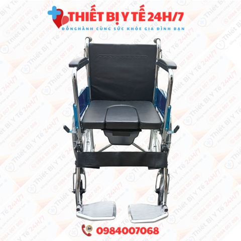 Xe Lăn Có Bô Vệ Sinh Chân Gấp Có Phanh Tay Lucass X-89