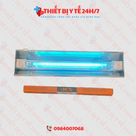 BÓNG UV THẠCH ANH + MÁNG ĐÈN INOX 45cm  DIỆT KHUẨN KHỬ TRÙNG