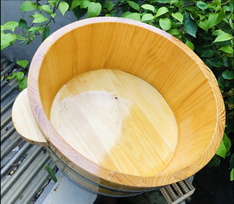 Chậu Ngâm Chân Bằng Gỗ Thông Nhật - Bồn Gỗ Ngâm Chân