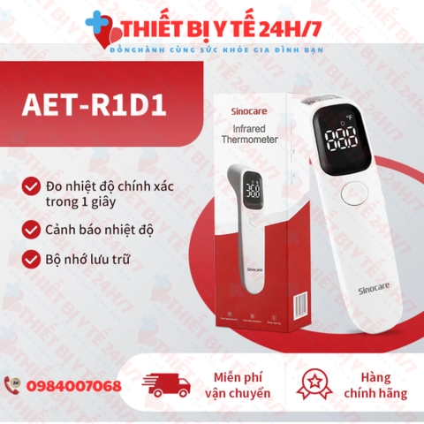 NHIỆT KẾ HỒNG NGOẠI ĐO TRÁN KHÔNG TIẾP XÚC SINOCARE AET-R1D1