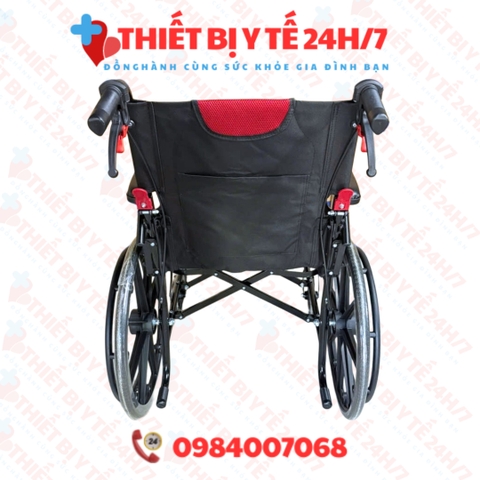 Xe Lăn Sơn Tĩnh Điện Vành Đúc Có Phanh XL-82