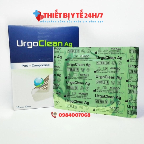 UrgoClean Ag - Gạc Chống Nhiễm Khuẩn Và Làm Sạch Toàn Diện Vết Thương