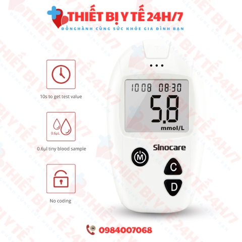 [BH TRỌN ĐỜI] MÁY ĐO ĐƯỜNG HUYẾT SAFE – ACCU SINOCARE