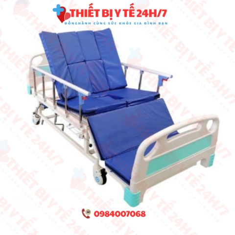 Giường đa năng 4 tay quay có bàn ăn có bô vệ sinh Humed HM-JD-H04C