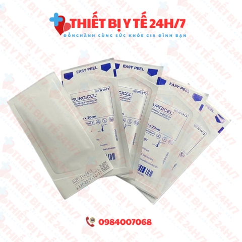 [HÀNG CHUẨN] GẠC CẦM MÁU TỰ TIÊU SURGICEL W912 KÍCH THƯỚC 10cm x 20cm