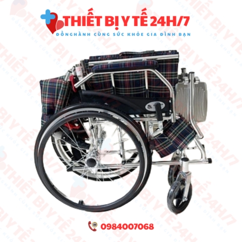 Xe lăn du lịch Lucass X63 khung hợp kim nhôm siêu nhẹ