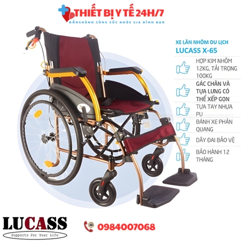 Xe Lăn Siêu Nhẹ Lucass X65
