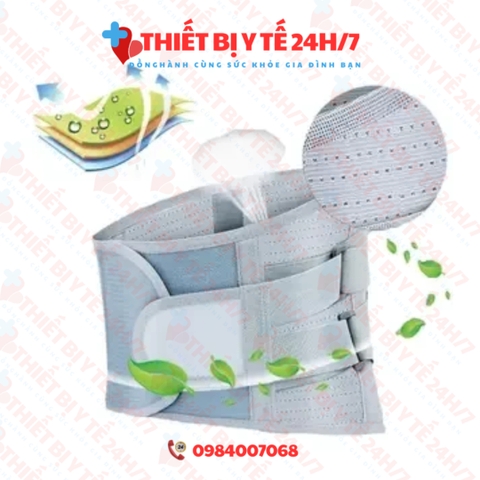 Đai Lưng Cột Sống hỗ trợ Thoát Vị,Thoái hóa,Đau Lưng BM có thanh nẹp nhôm cứng