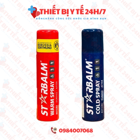 Combo Xịt Nóng & Xịt Lạnh Starbalm, Dùng Trước - Trong - Sau Khi Vận Động
