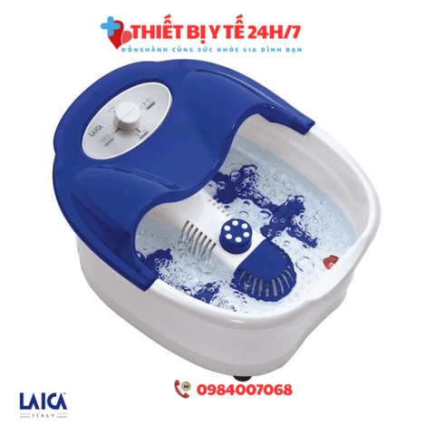 Bồn Ngâm Chân Massage Hồng Ngoại Laica PC1301 (Hàng Ý) - Thư Giãn Tự Động Làm Ấm Nước - BH 12 Tháng