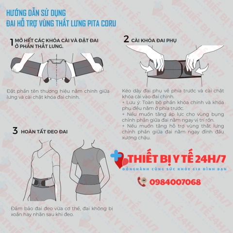 ĐAI HỖ TRỢ VÙNG CỘT SỐNG THẮT LƯNG – BONBONE PITA CORU STANDARD