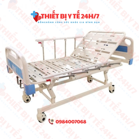 Giường đa năng 3 tay quay, có bàn ăn, có bô vệ sinh (mở bằng tay quay), Humed HM-JDC15