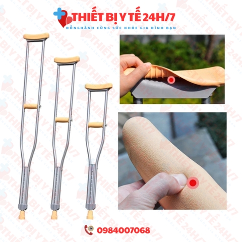 NẠNG CHỐNG NÁCH TẬP ĐI CAO CẤP CHẤT LIỆU HỢP KIM NHÔM