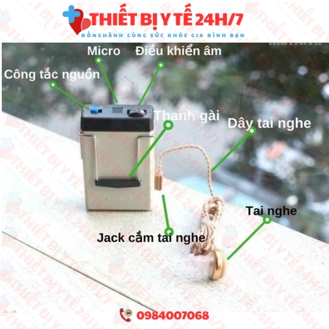 Máy Trợ Thính Chính Hãng RIONET Loại Có Dây HA-20DX MADE IN JAPAN