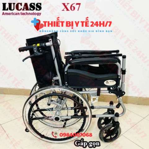 Xe lăn đa năng có bô ngả nằm, chống lật Lucass X67