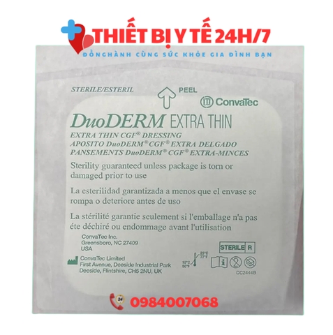 DuoDerm Extra Thin (10 x 10)- Da sinh học - Miếng dán mụn, bỏng và các vết trầy xước