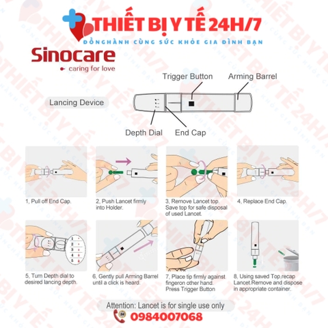 [BH TRỌN ĐỜI] MÁY ĐO ĐƯỜNG HUYẾT SAFE – ACCU SINOCARE