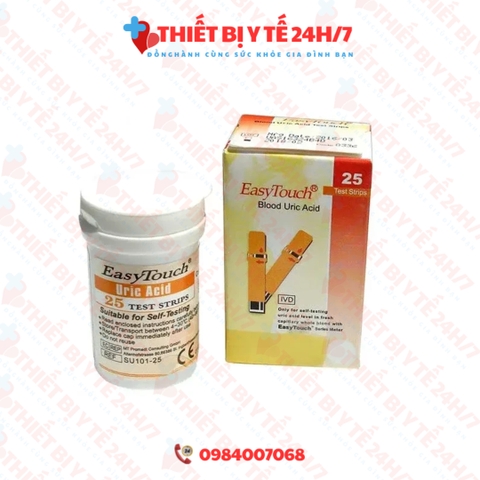 Que Thử Acid Uric - Gout Cho Máy Đo Rossmax Easy Touch GCU ET322 hộp 25 que