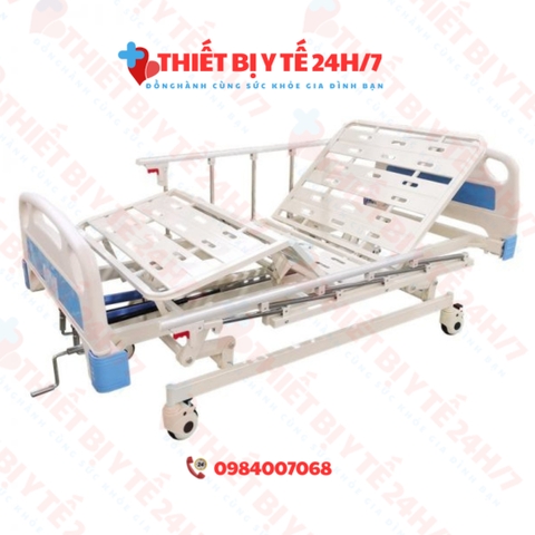 Giường đa năng 3 tay quay, có bàn ăn, có bô vệ sinh (mở bằng tay quay), Humed HM-JDC15