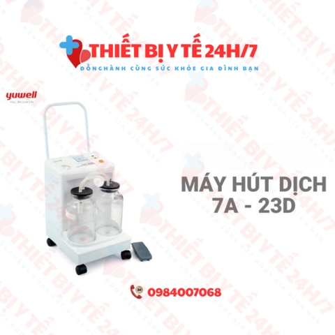 Máy hút dịch 2 bình 7A - 23D