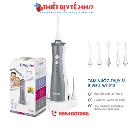 [BẢO HÀNH 2 NĂM] Máy tăm nước B.Well Swiss WI-912
