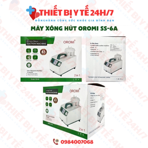 Máy xông hút + khí dung 2 trong 1 Oromi SS-6A 15L