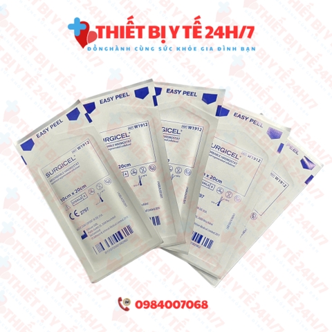 [HÀNG CHUẨN] GẠC CẦM MÁU TỰ TIÊU SURGICEL W912 KÍCH THƯỚC 10cm x 20cm
