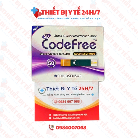 Que thử đường huyết SD CodeFree (Hộp 50 que)