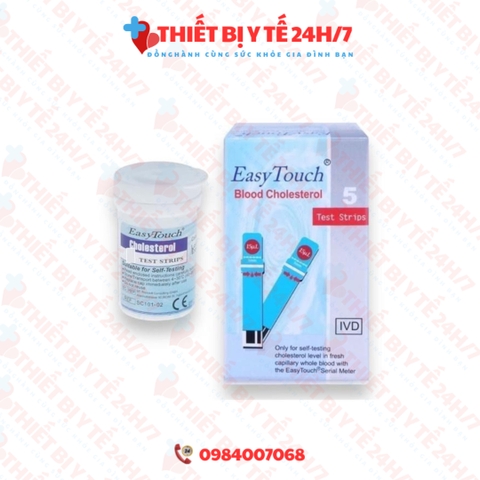 Que Thử Mỡ Máu - Cholesterol Cho Máy Đo Rossmax Easy Touch GCU ET322 hộp 5 que