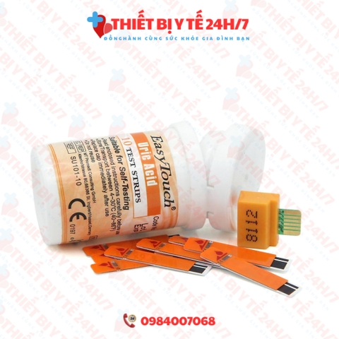 Que Thử Acid Uric - Gout Cho Máy Đo Rossmax Easy Touch GCU ET322 hộp 25 que