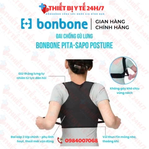 Đai chống gù lưng bonbone Pita Sapo Posture – Chính hãng, giảm đau, cải thiện tư thế hiệu quả