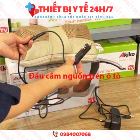 Gối massage hồng ngoại 6 bi Akiko Q-021