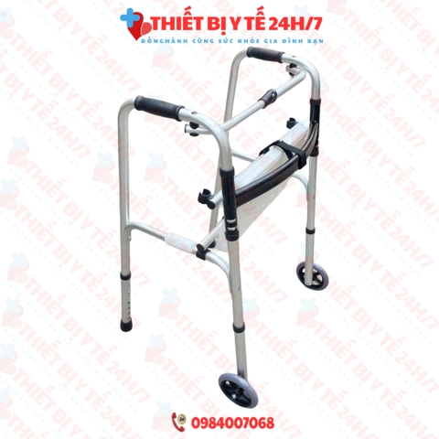 Khung Tập Đi Có Ghế Ngồi 2in1 Hợp Kim Nhôm Cao Cấp