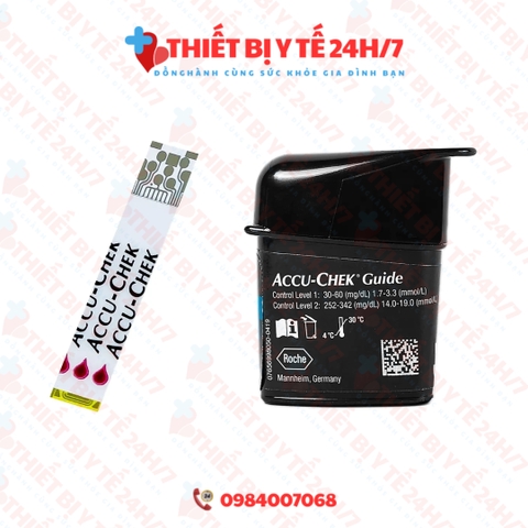 [HÀNG CHÍNH HÃNG] Que thử đường huyết Accu-Chek Guide theo dõi đường huyết (50 que)