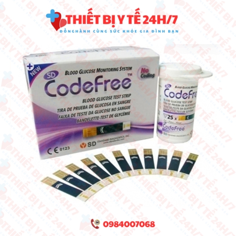 Que thử đường huyết SD CodeFree (Hộp 50 que)